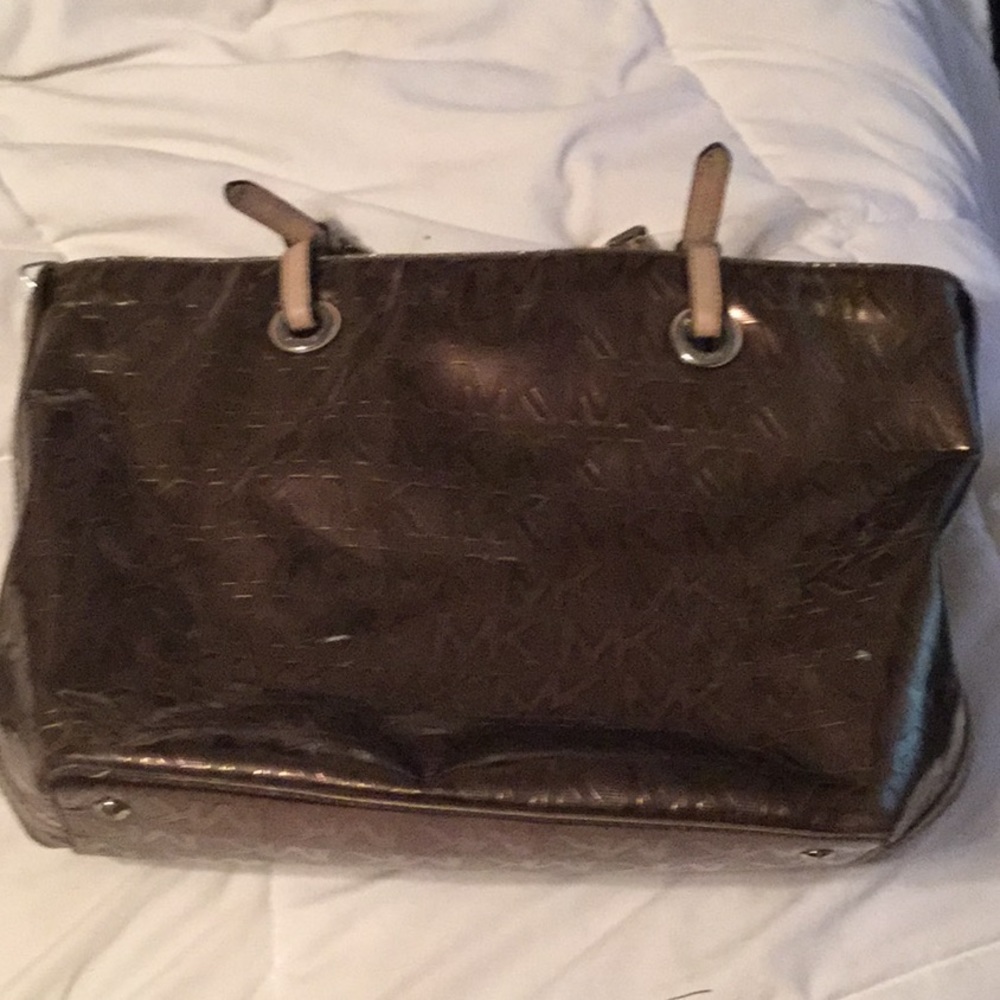 Michael Kors signature tote silver